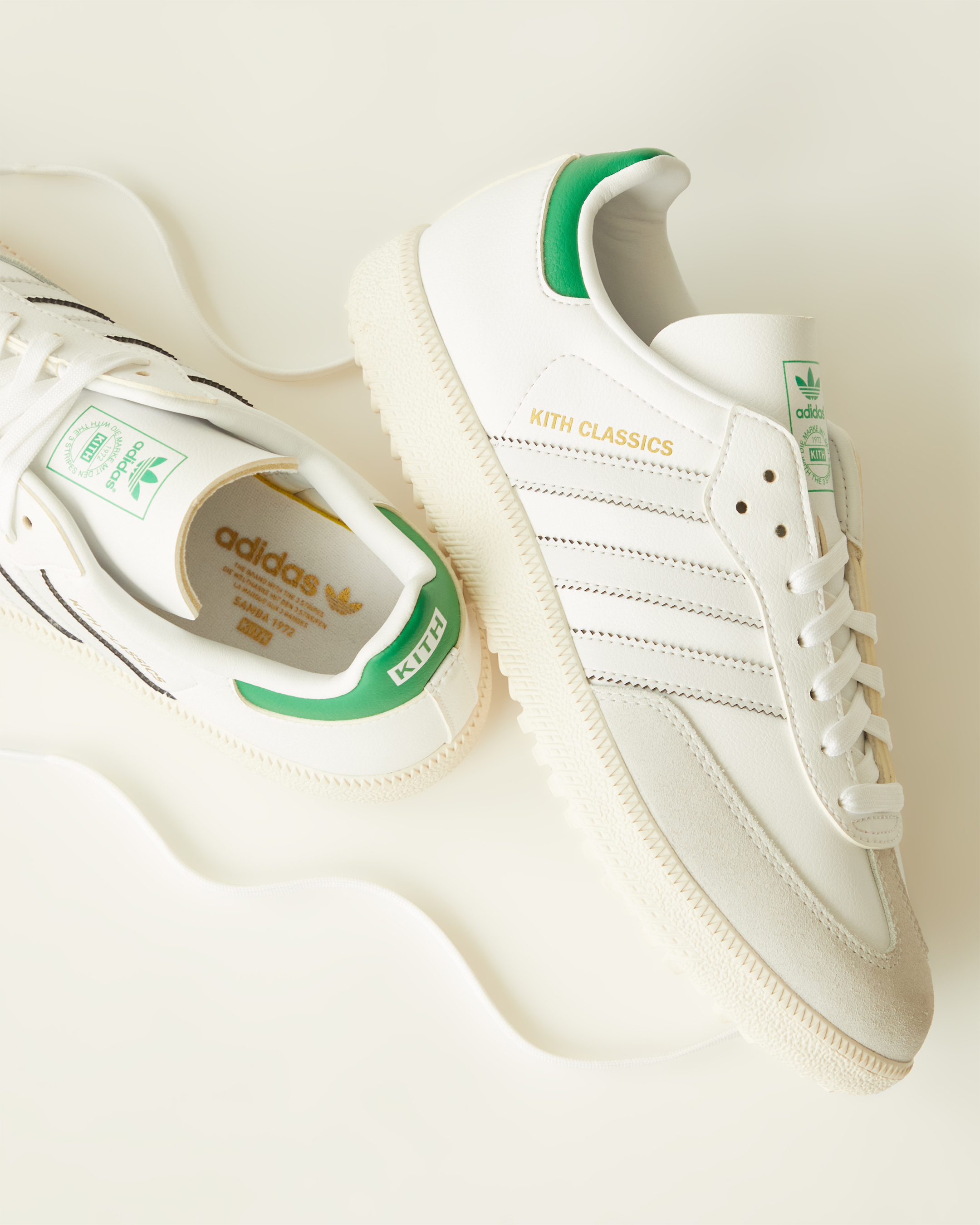 Kith x Adidas Samba Golf Shoe White Green Release Date Side Detail