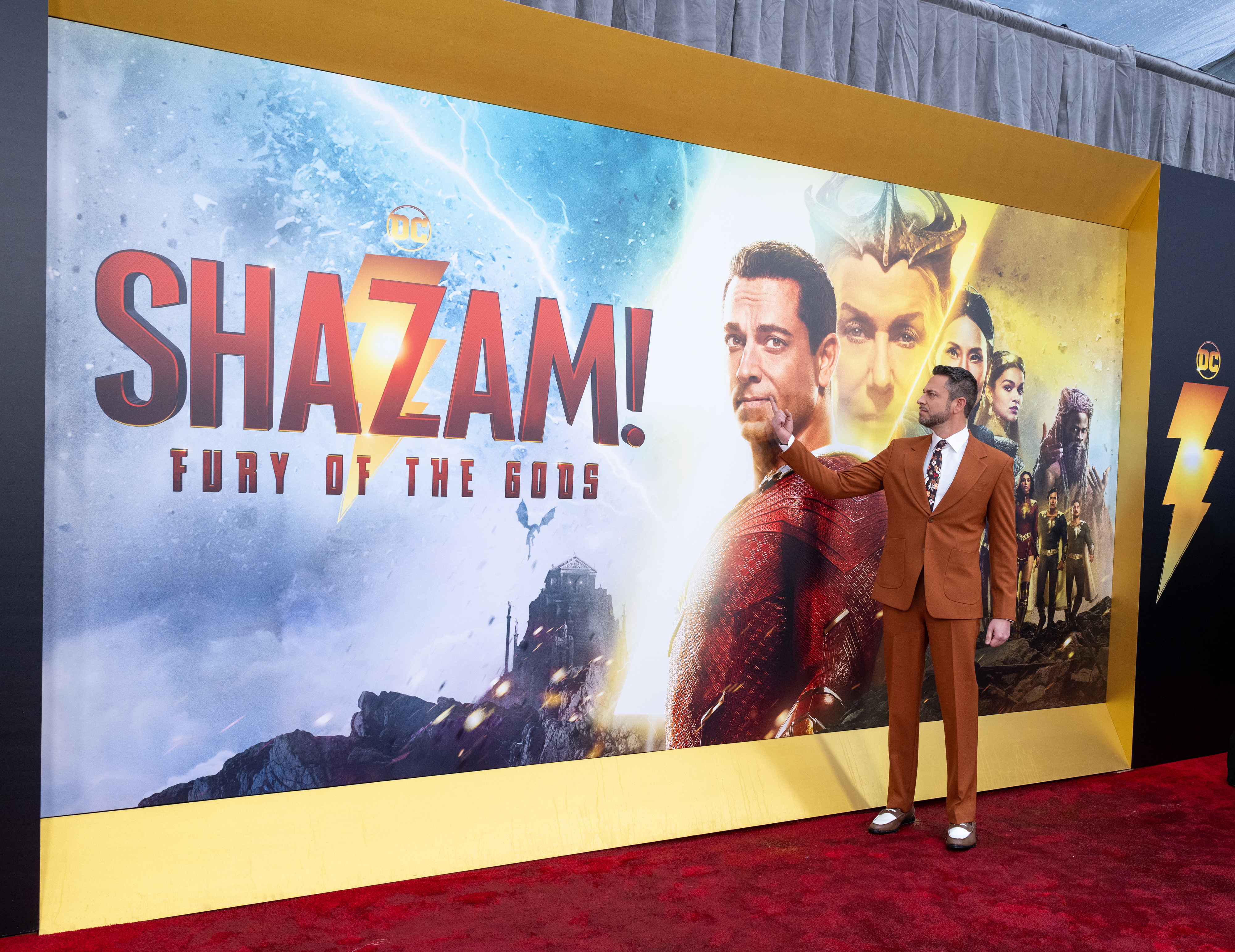 him on the red carpet for the shazam premiere