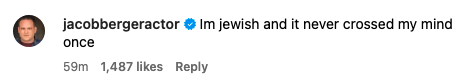i&#x27;m jewish and it never crossed my mind once