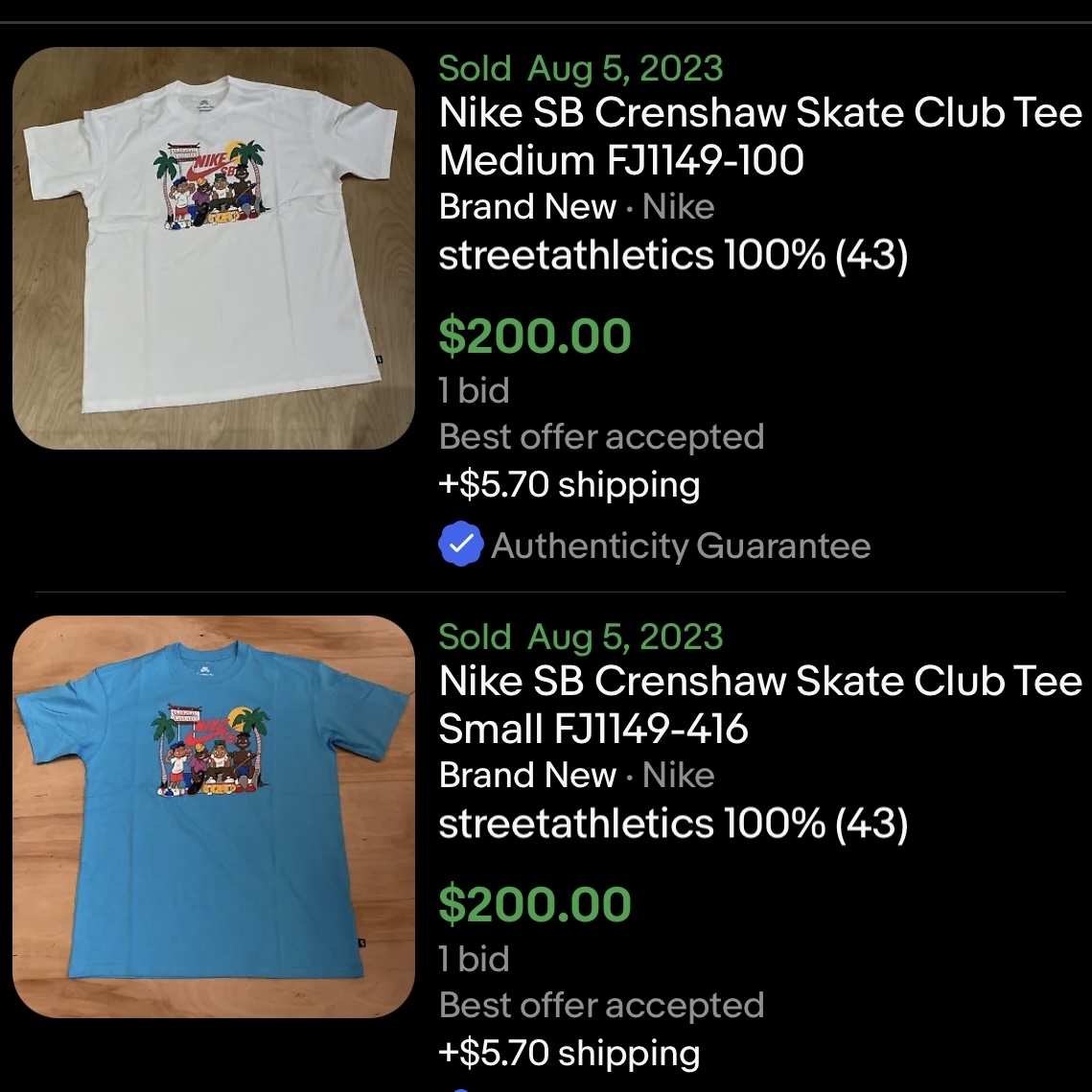 Crenshaw Skate Club x Nike SB Banned T-Shirt on eBay