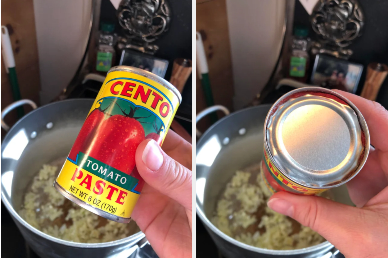 A can of tomato paste