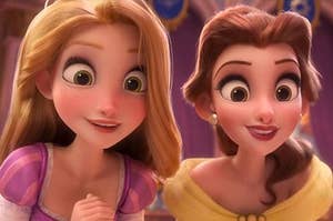 rapunzel and belle from wreck-it ralph