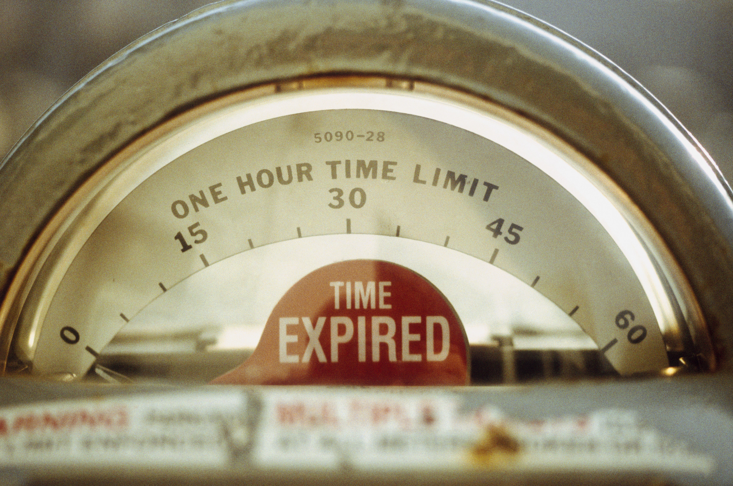 A parking meter that says &quot;time expired&quot;