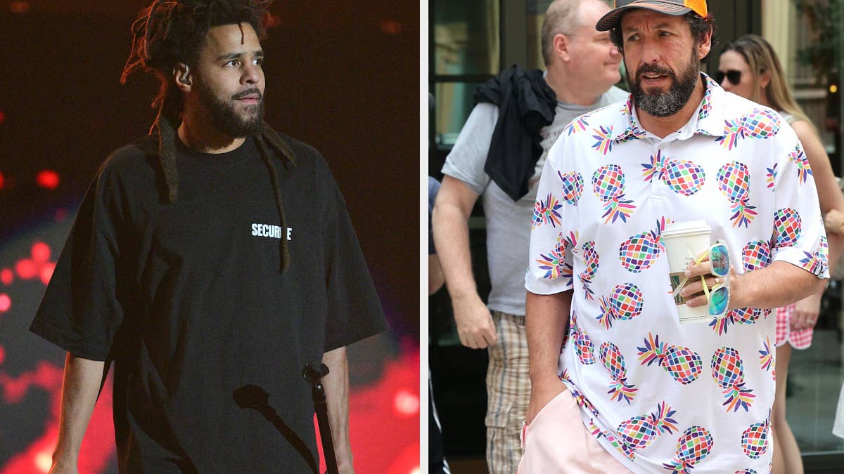 J. Cole took a break from the studio to ride his bicycle around NYC and later, ended up shooting hoops with Adam Sandler.