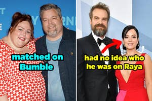 Chissy Metz and her boyfriend, and David Harbour and Lily Allen