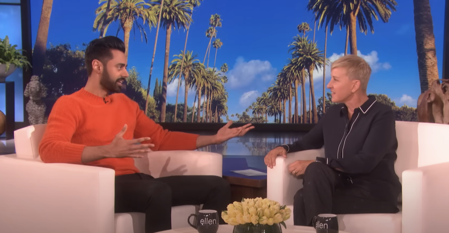 Hasan Minhaj and Ellen DeGeneres