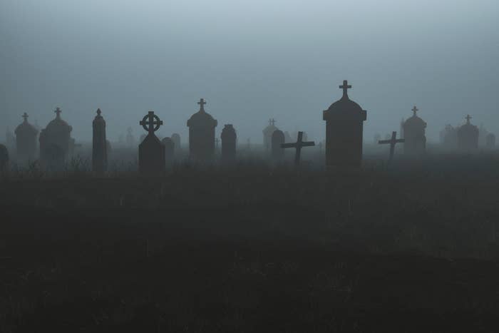 A creepy graveyard