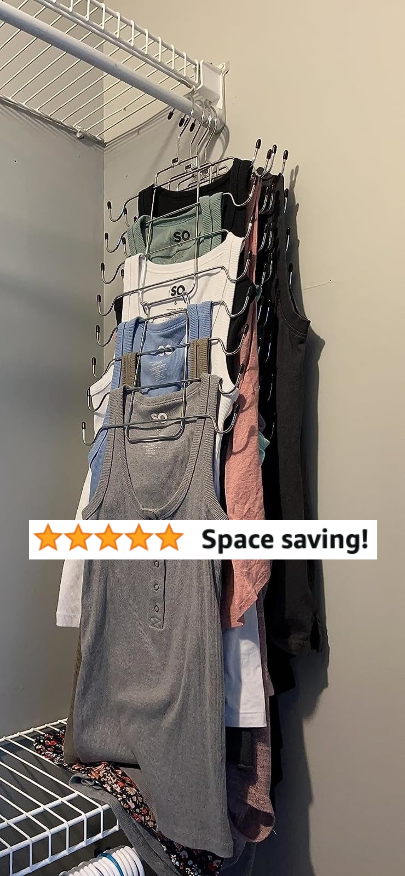 DIY bra storage ($0) from one tier of an over door shoe rack and some  leftover curtain ring clips.