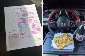 planner and steering wheel tray 