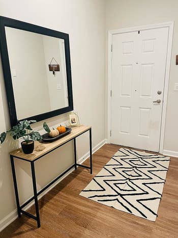 reviewer image of the table in an entryway