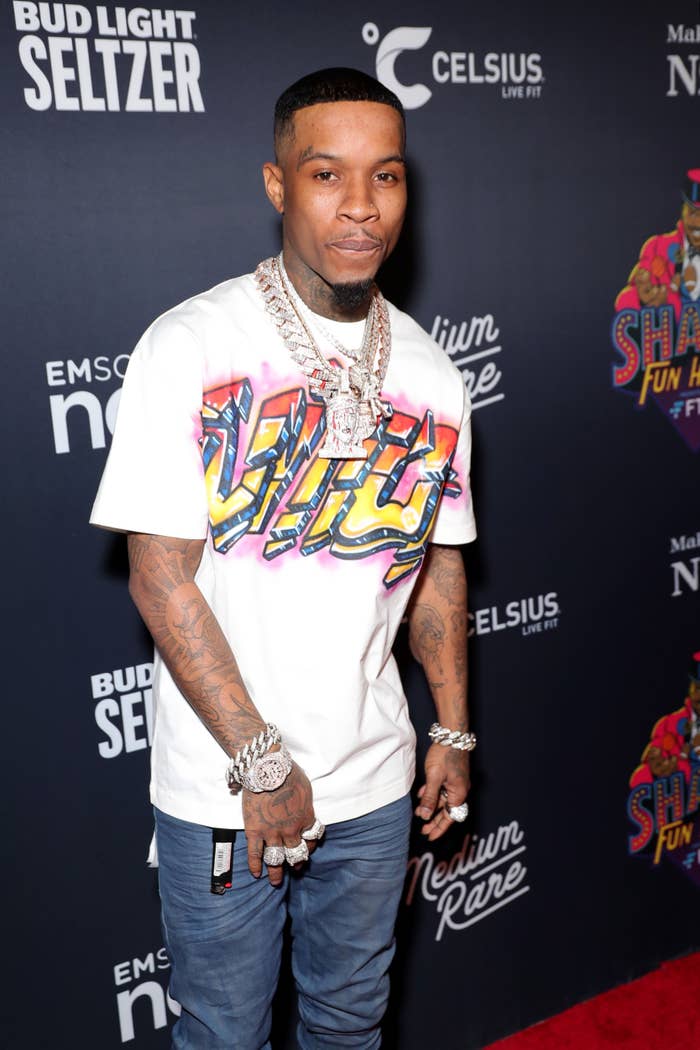 Closeup of Tory Lanez on the red carpet
