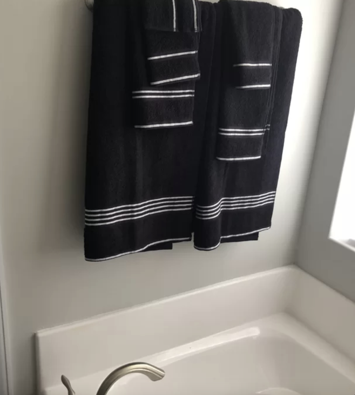 A reviewer&#x27;s set of towels