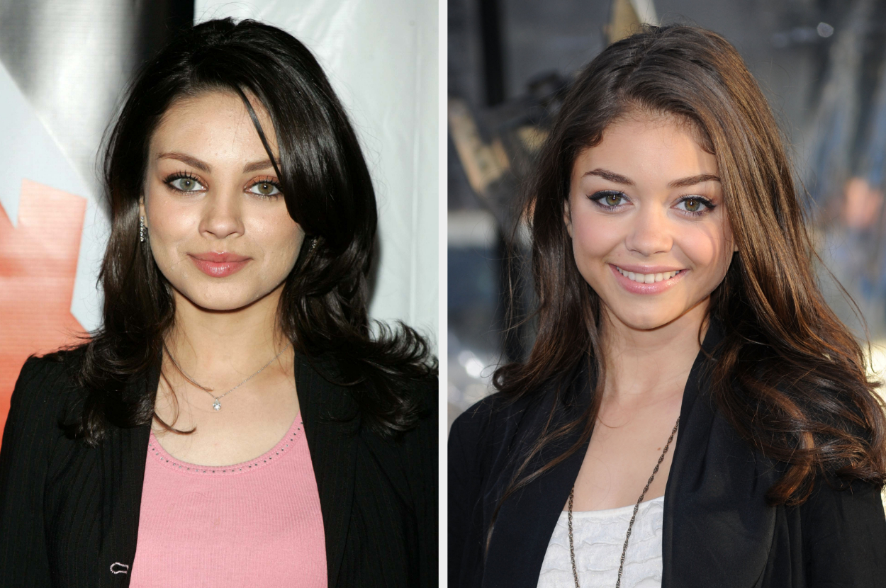 Side-by-side of Mila Kunis and Sarah Hyland