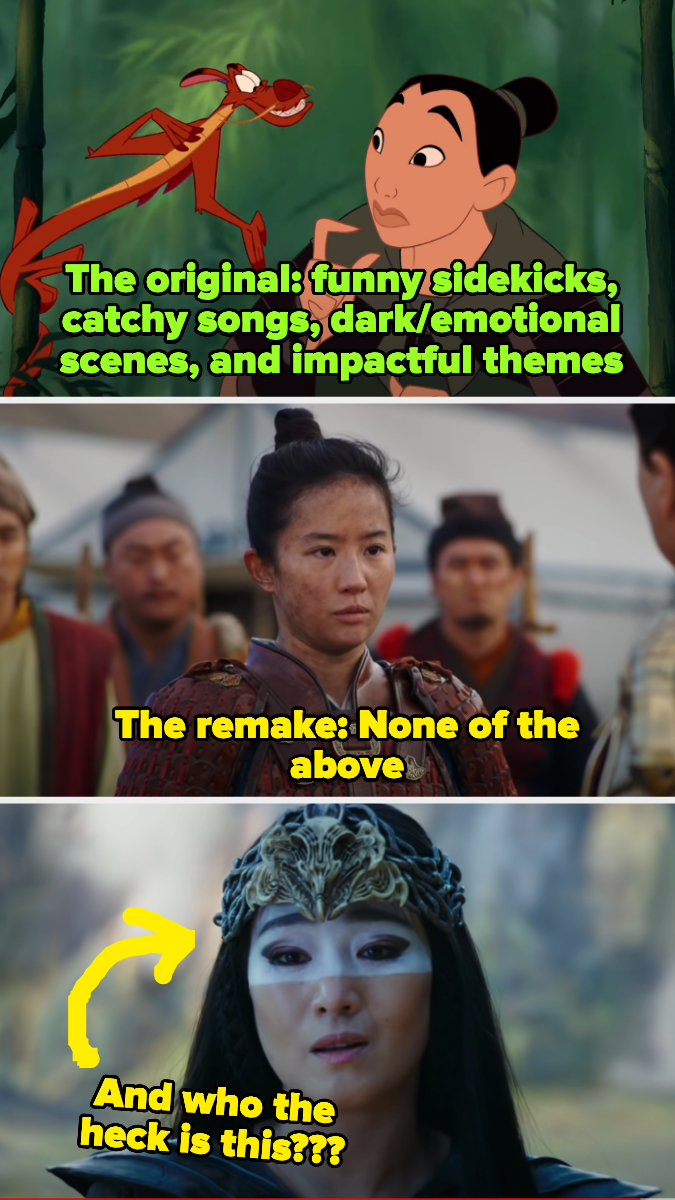 Screenshots from both &quot;Mulan&quot; films