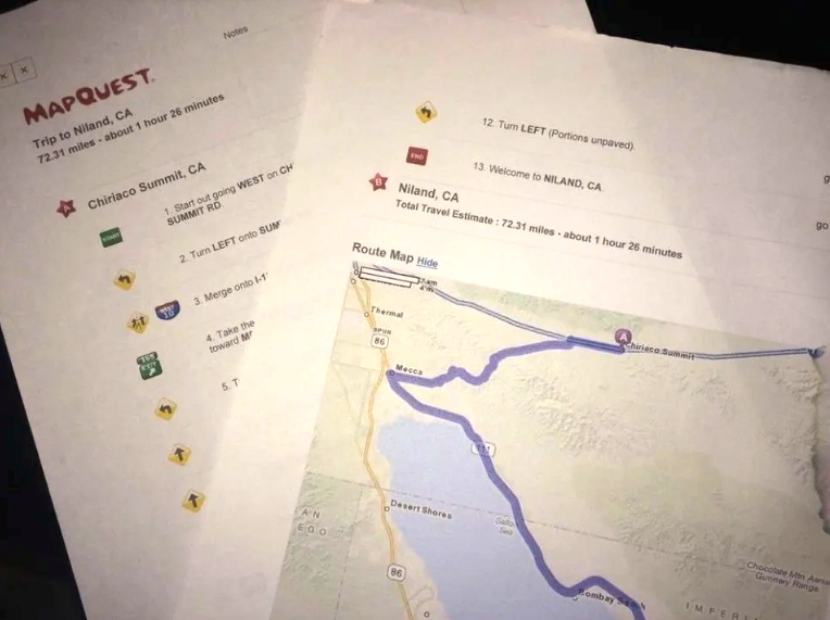 printed directions