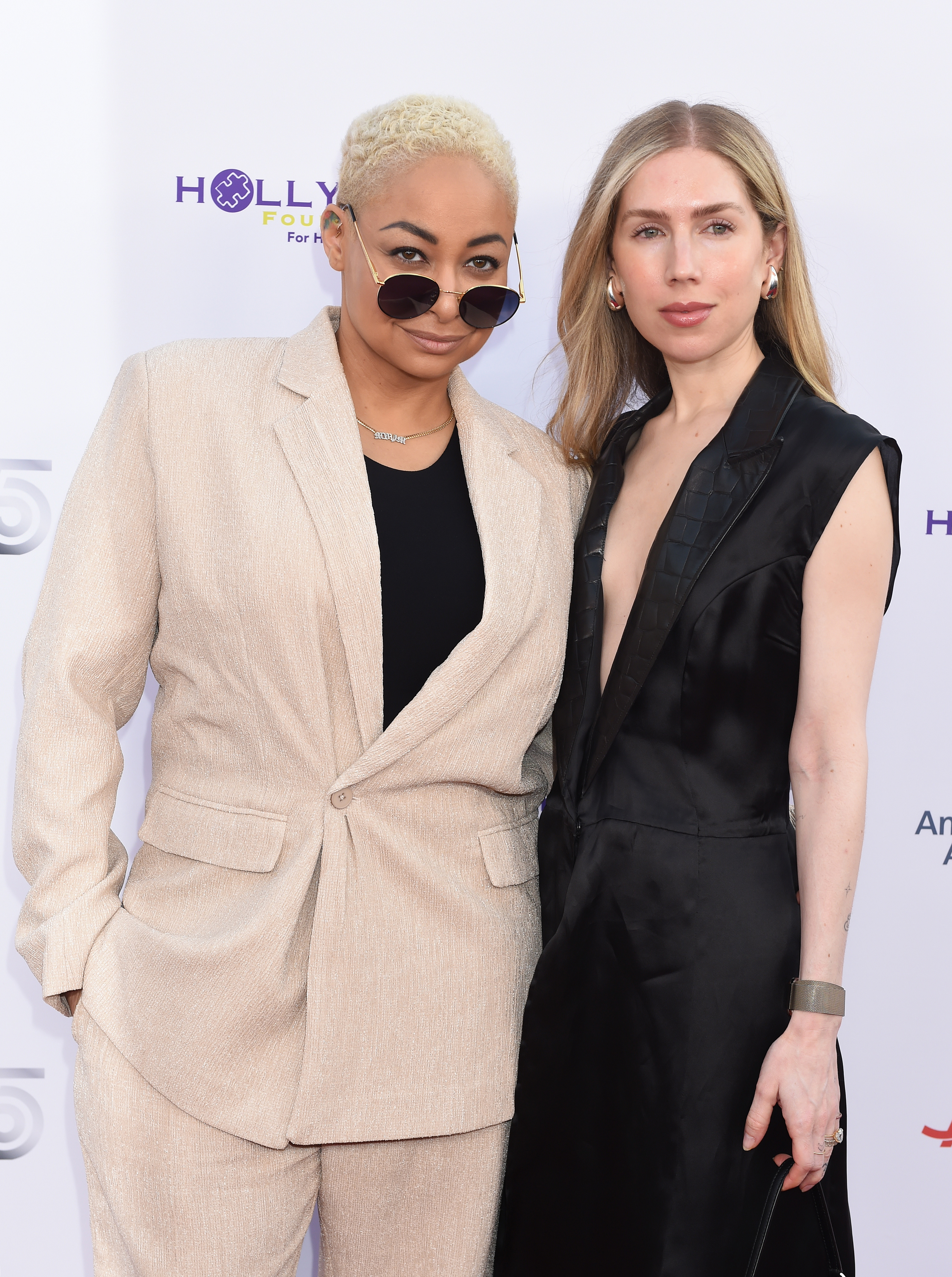 Close-up of Raven-Symoné and Miranda at a media event