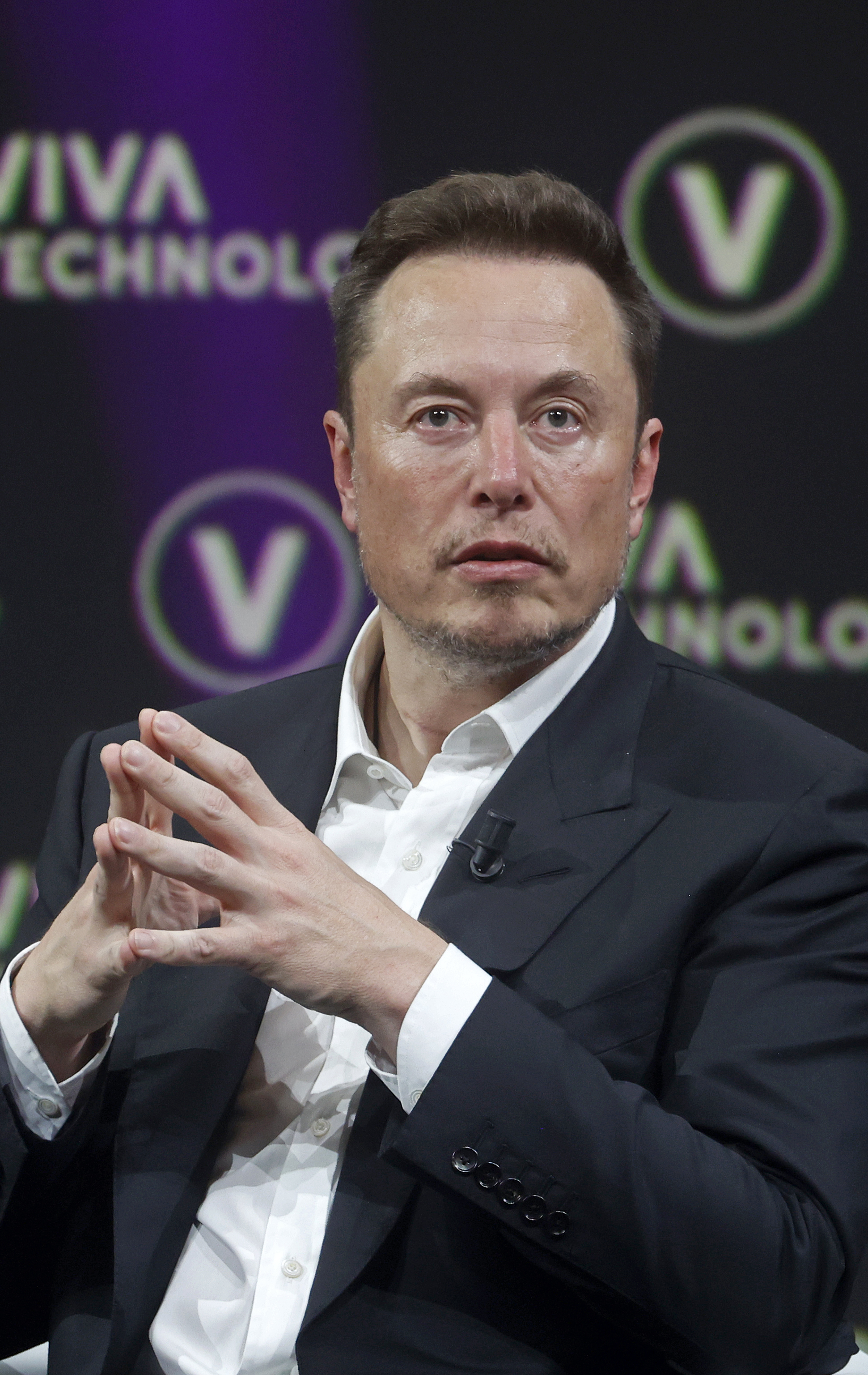 A closeup of Elon