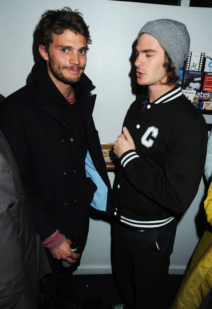 Jamie Dornan and Andrew Garfield at an event