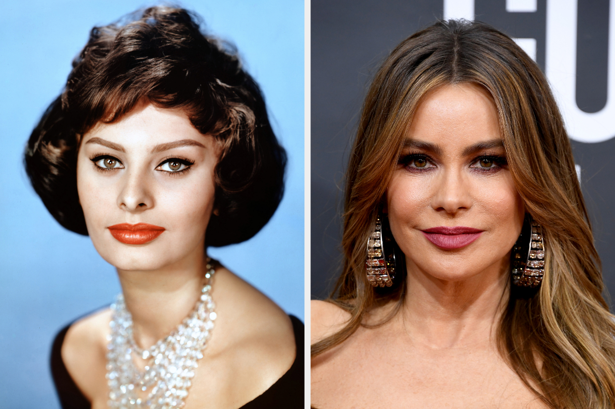 Side-by-side of Sophia Loren and Sofía Vergara
