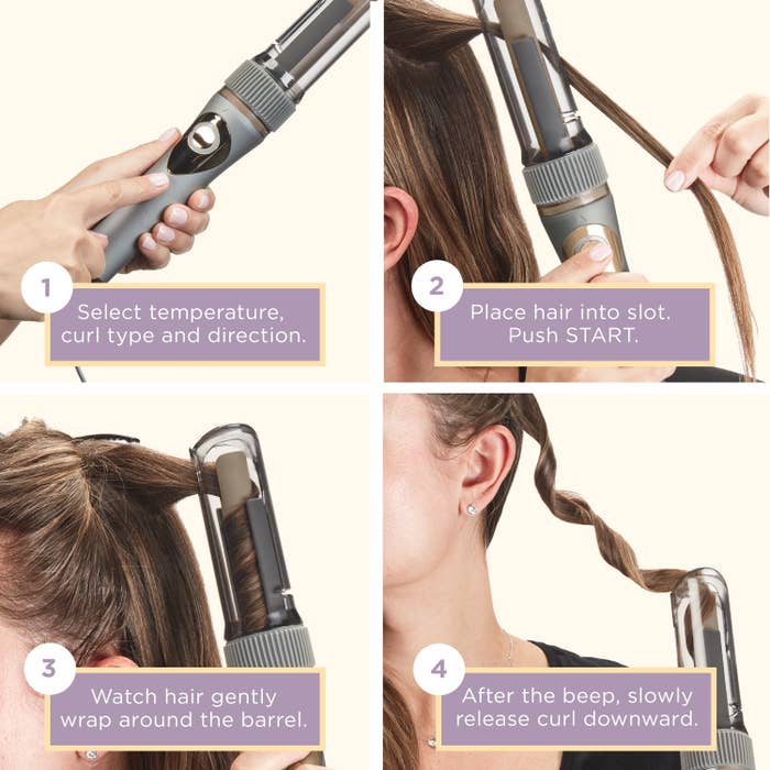 A four-step guide to using the Curl Secret styling tool
