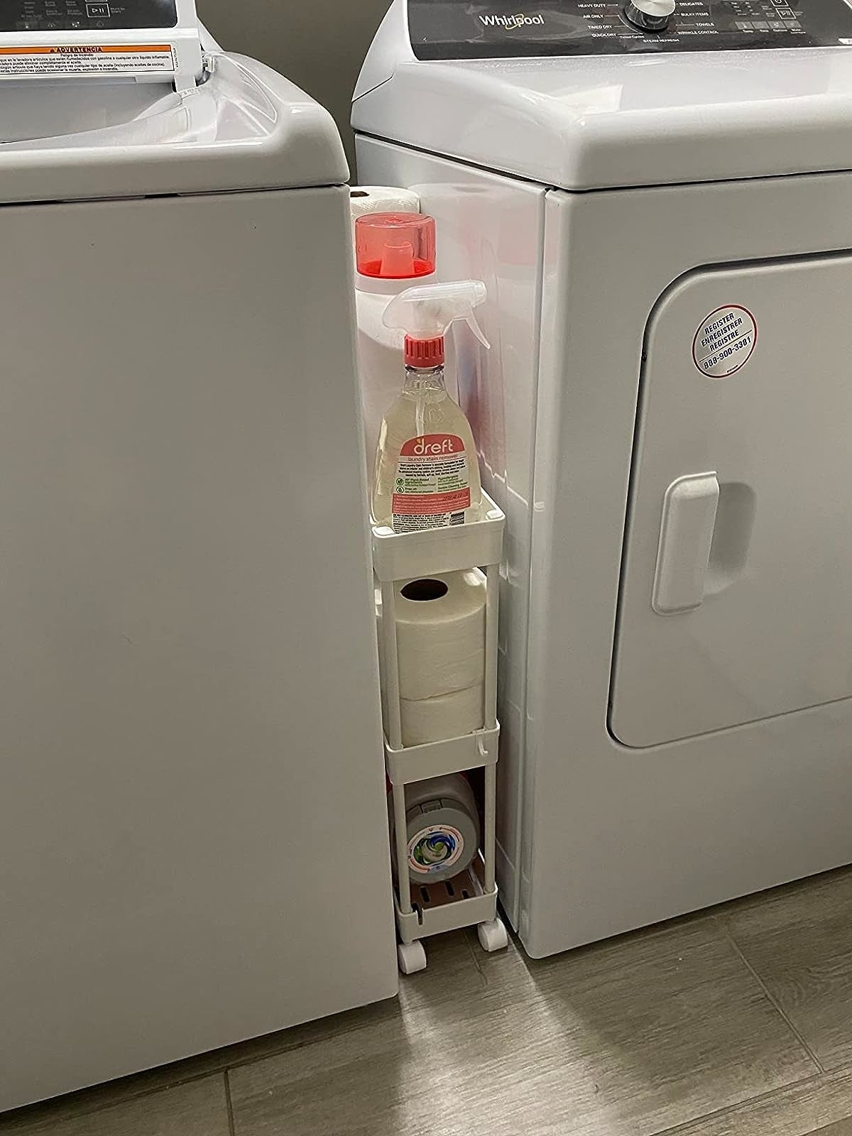 Reviewer representation  of the cart successful  betwixt  their washer and dryer