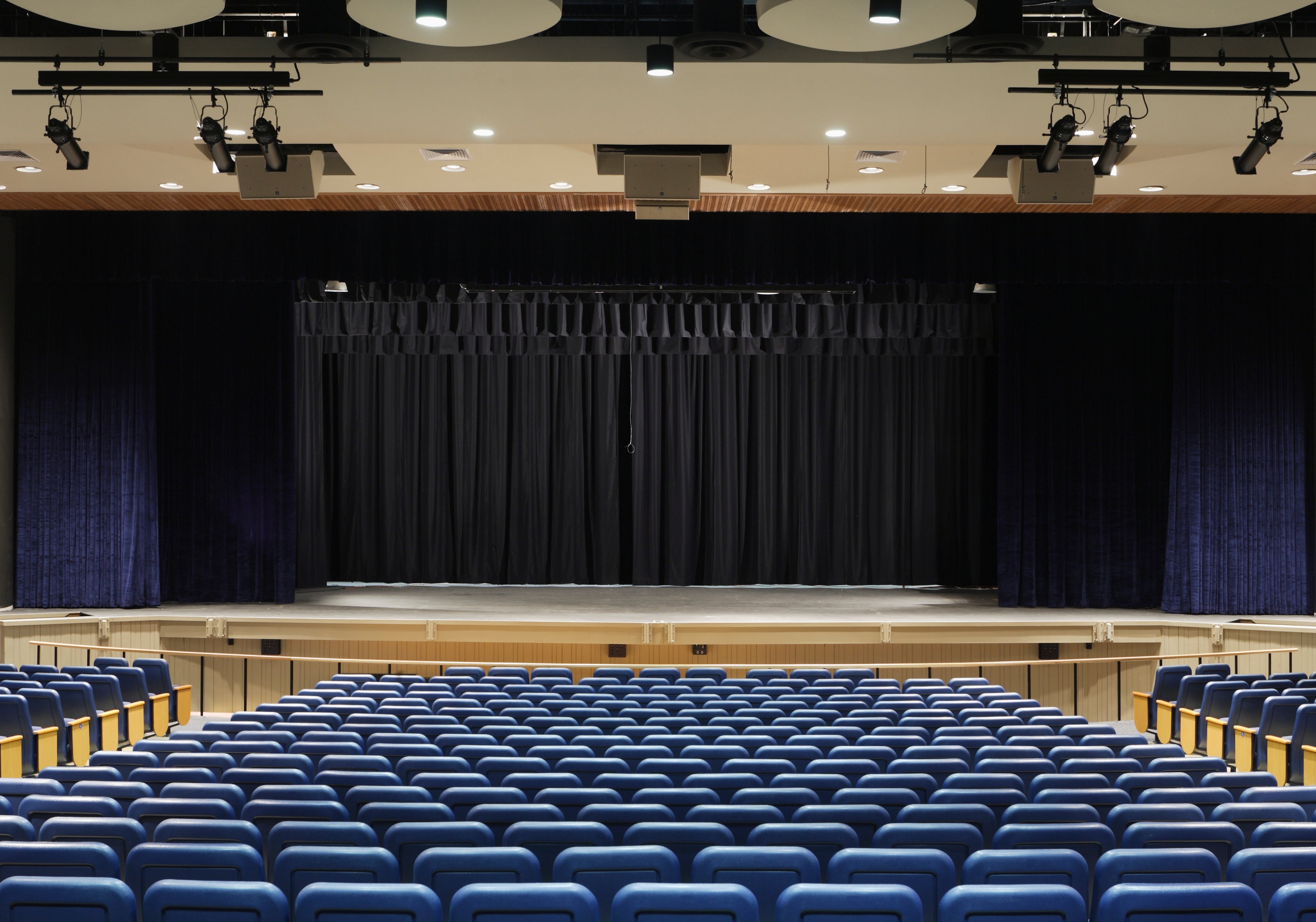 An empty school theater