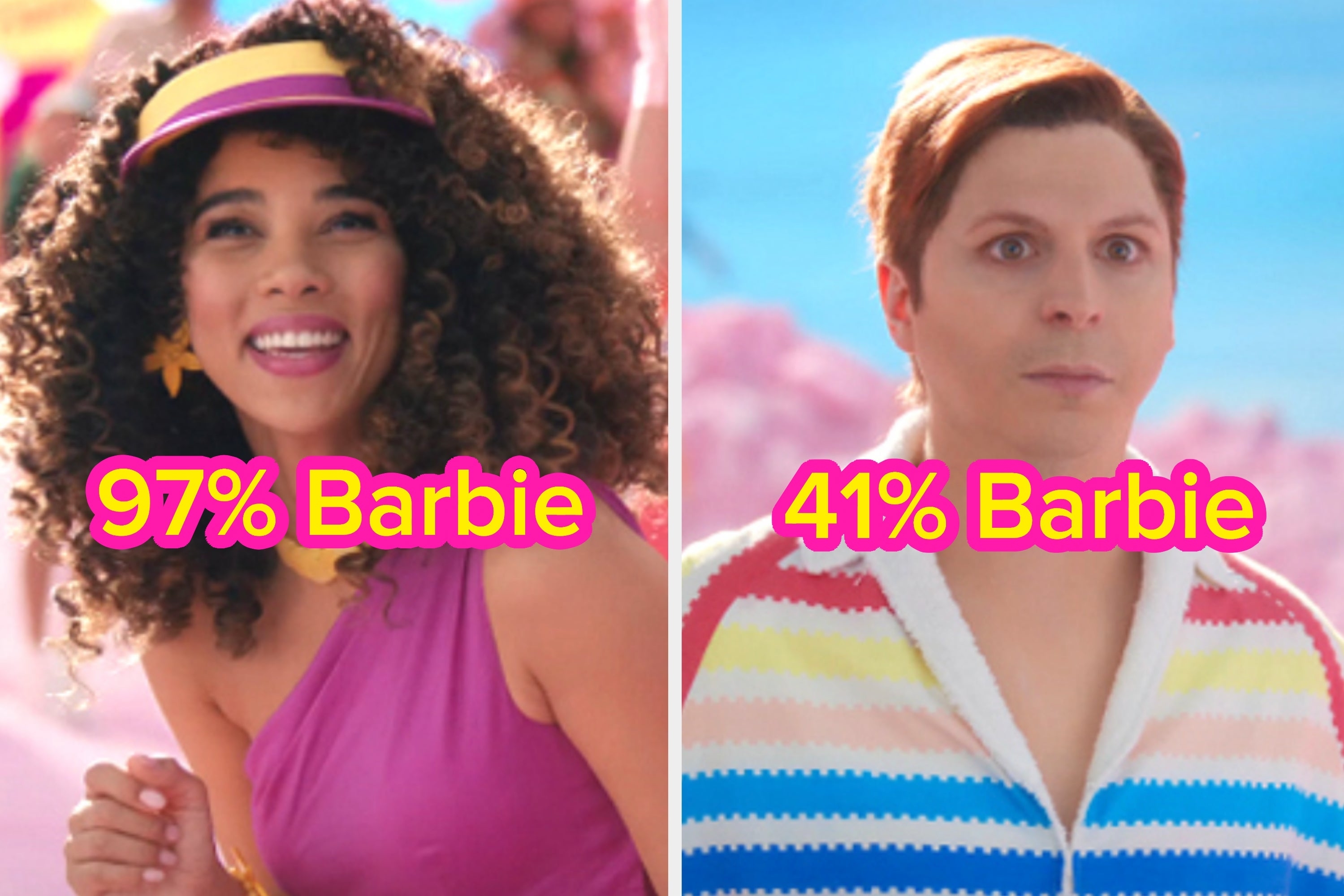 barbie labled as 97% and allen labled as 41%