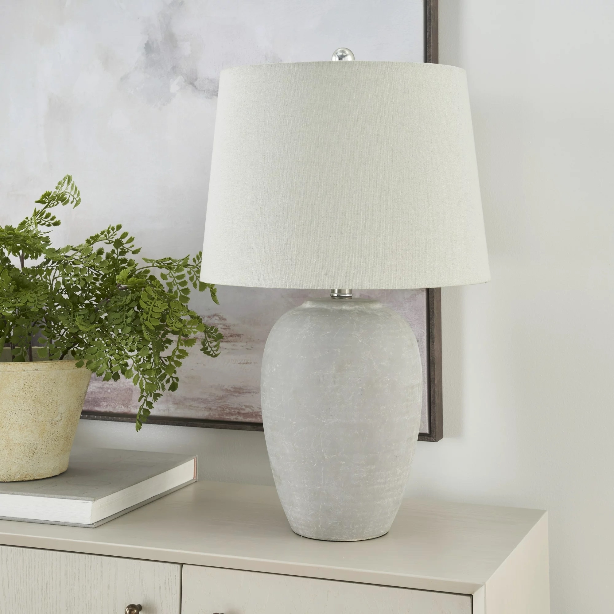 the rustic grey table lamp