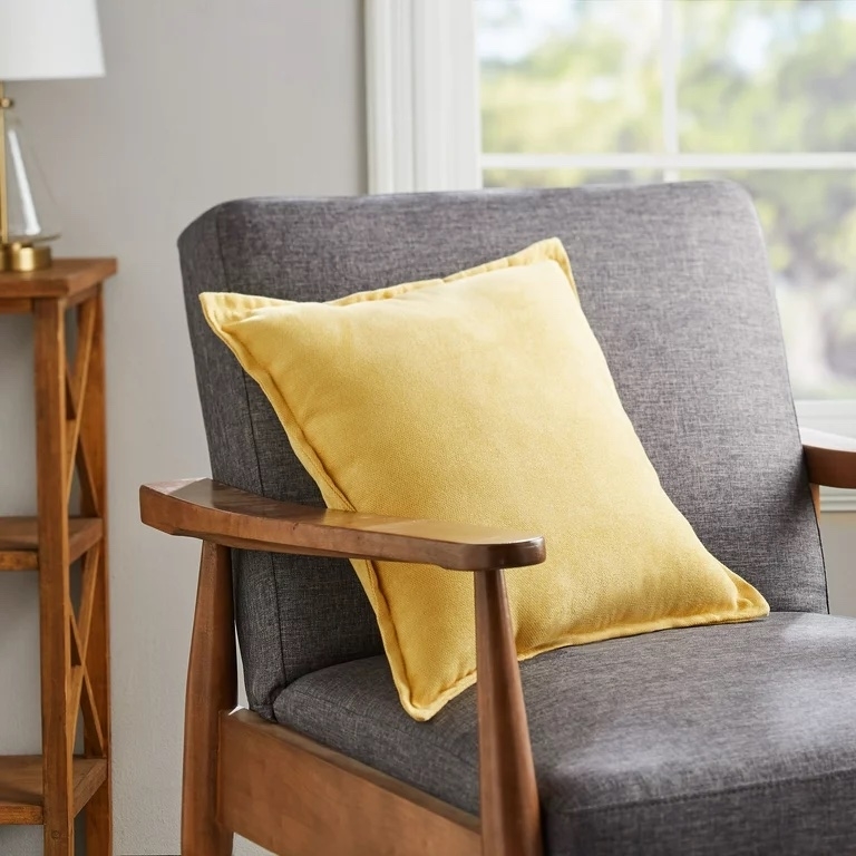 the yellow square pillow