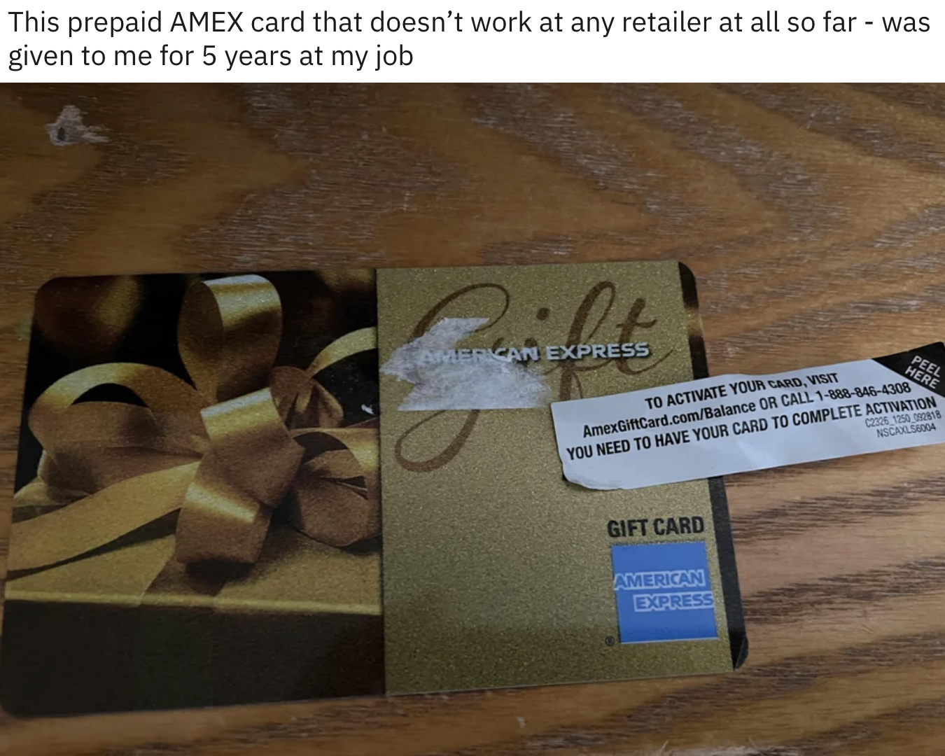 An AmEx card