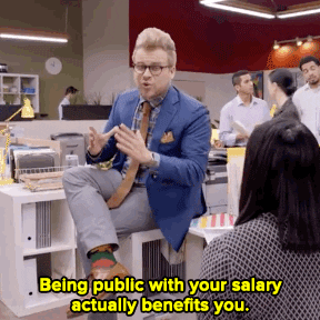 Adam Ruins Everything saying &quot;being public with your salary actually benefits you&quot;