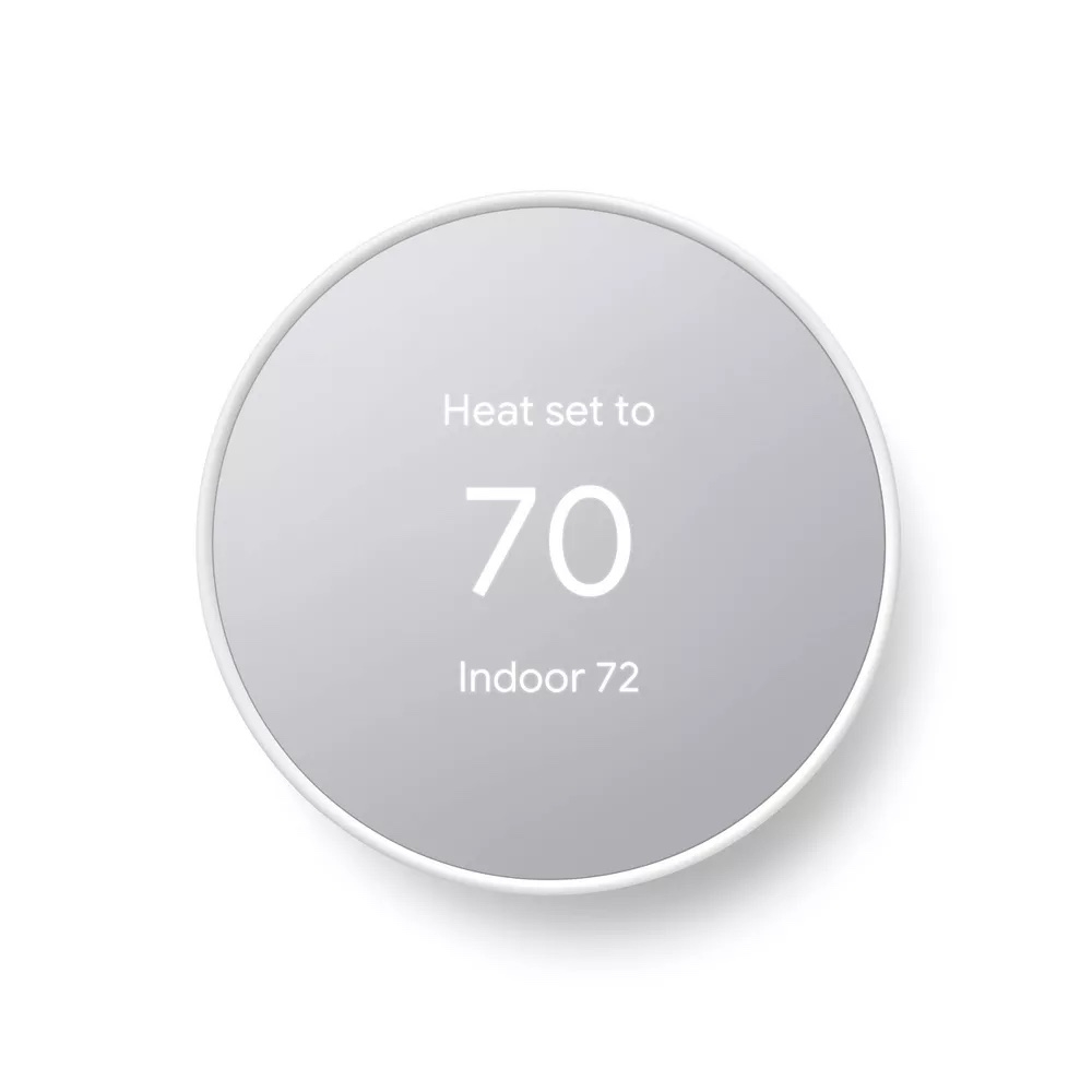 Image of the gray and white thermostat