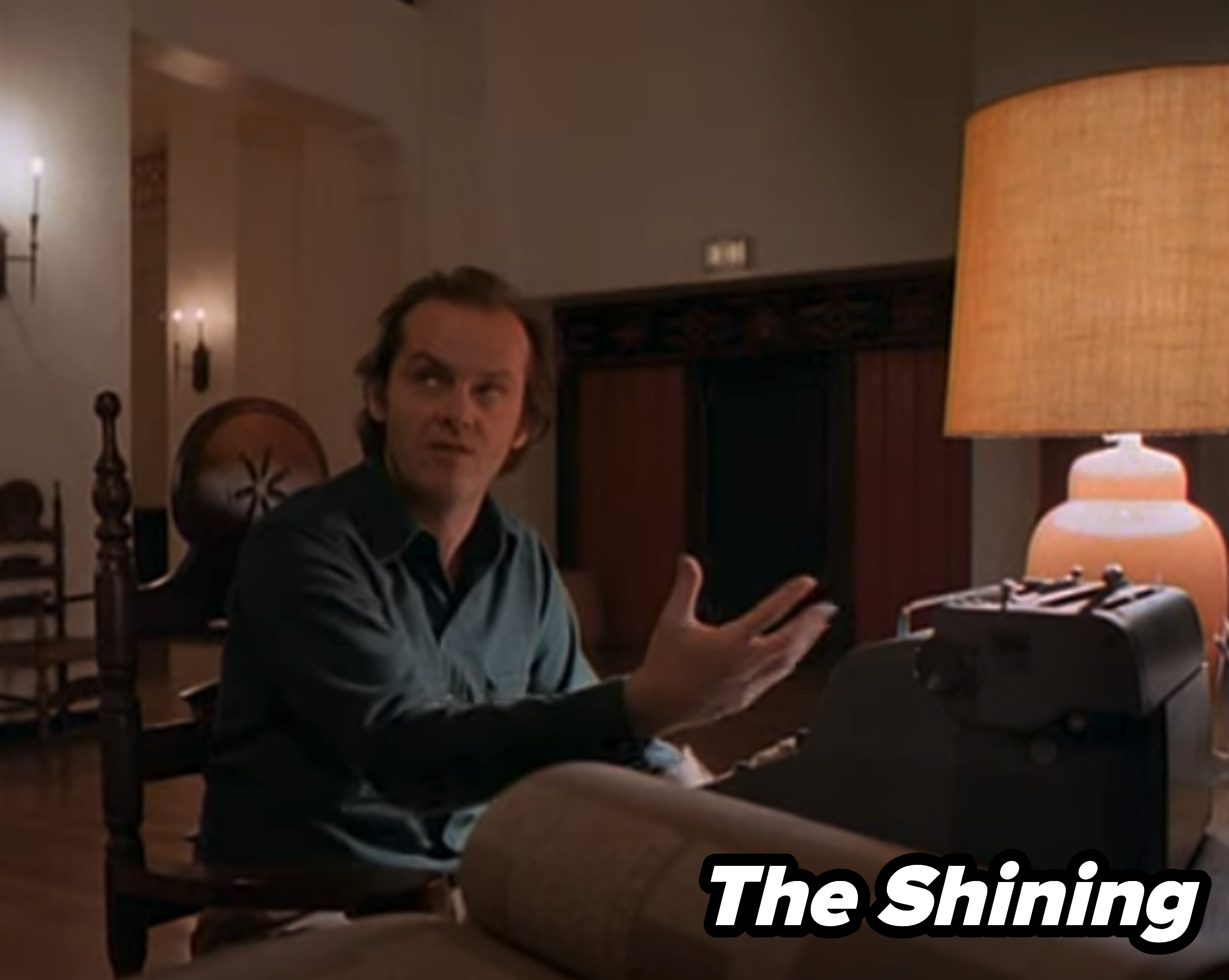 Scene of Jack at the typewriter from The Shining