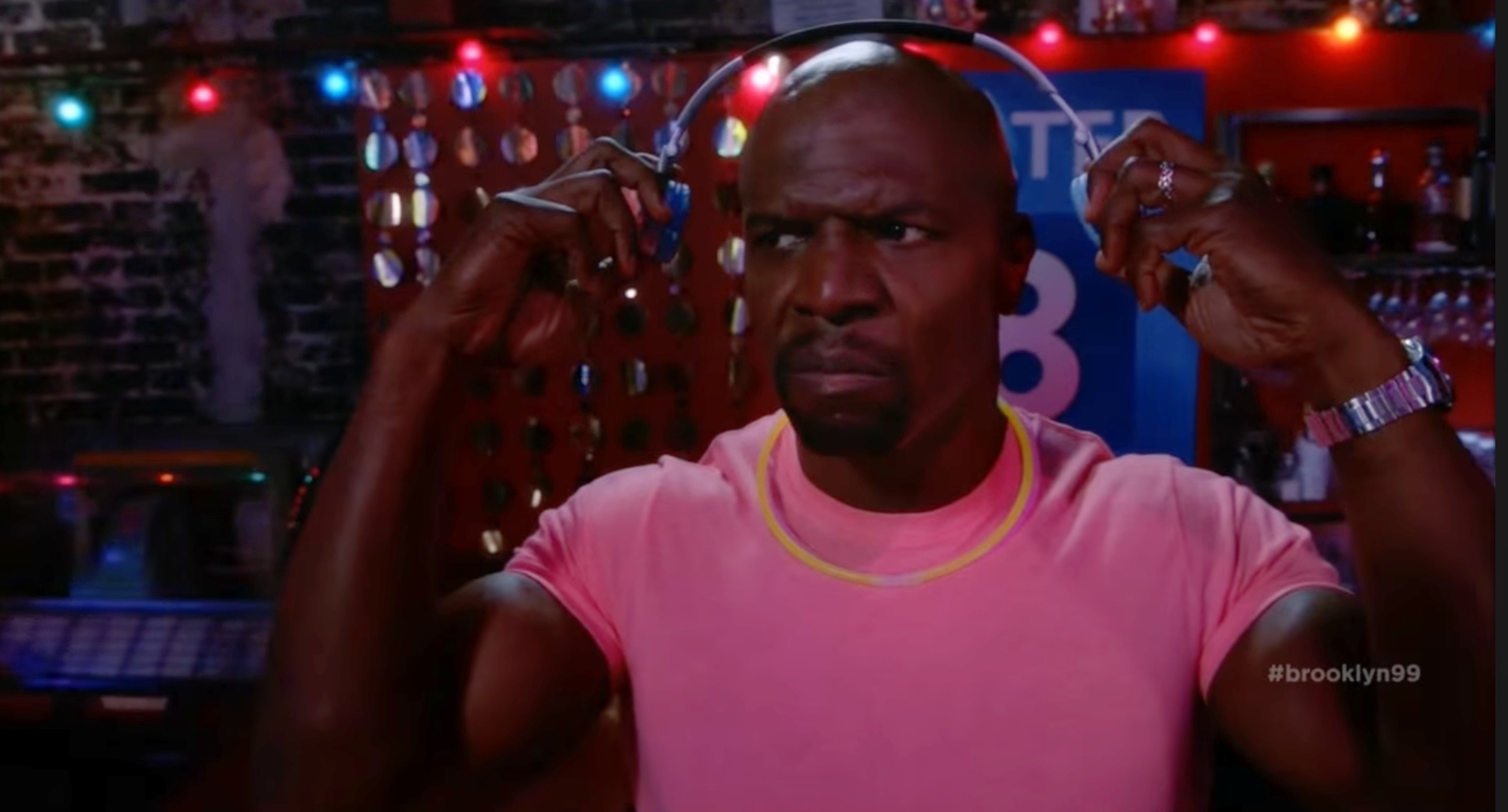 Terry Crews as Lt. Terry in &quot;Brooklyn 99&quot; is at a silent disco