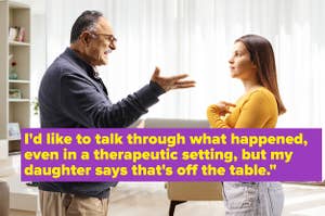 Man arguing with daughter