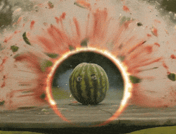 watermelon exploding in slow motion
