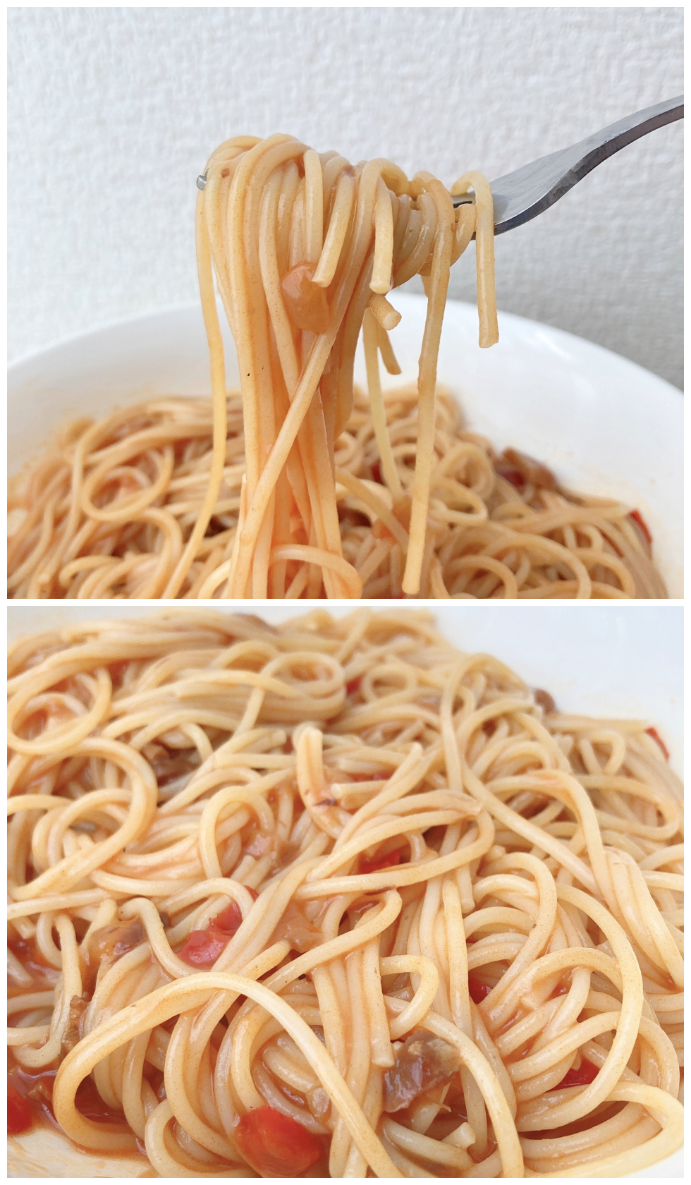 無印良品のオススメのレトルト食品「素材を生かしたパスタソース 炒め玉ねぎとベーコンのナポリタン」