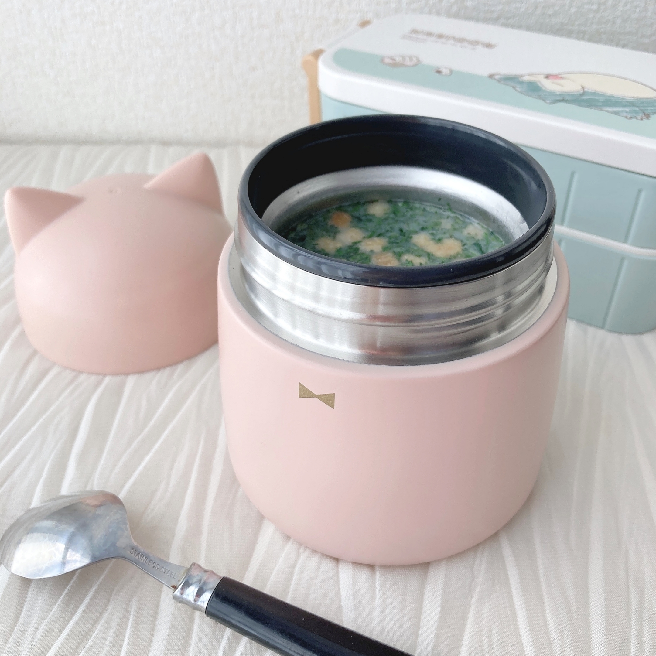 HANDS(ハンズ)で見つけたオススメのスープポット「ねこみみステンレススープポット」