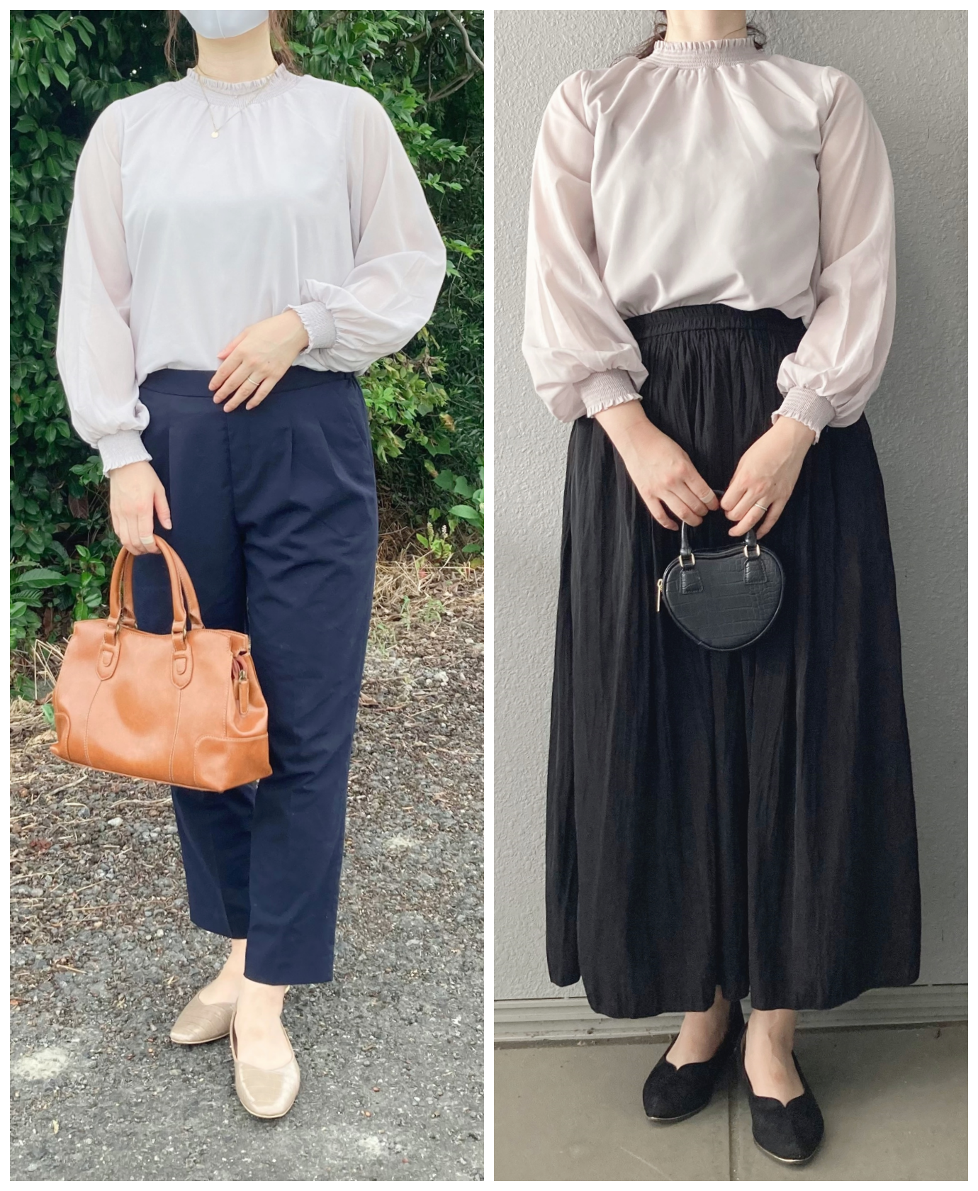 GROBAL WORK(グローバルワーク)のオススメのシャツ「シャーリングブラウス/MATINEE LINE」