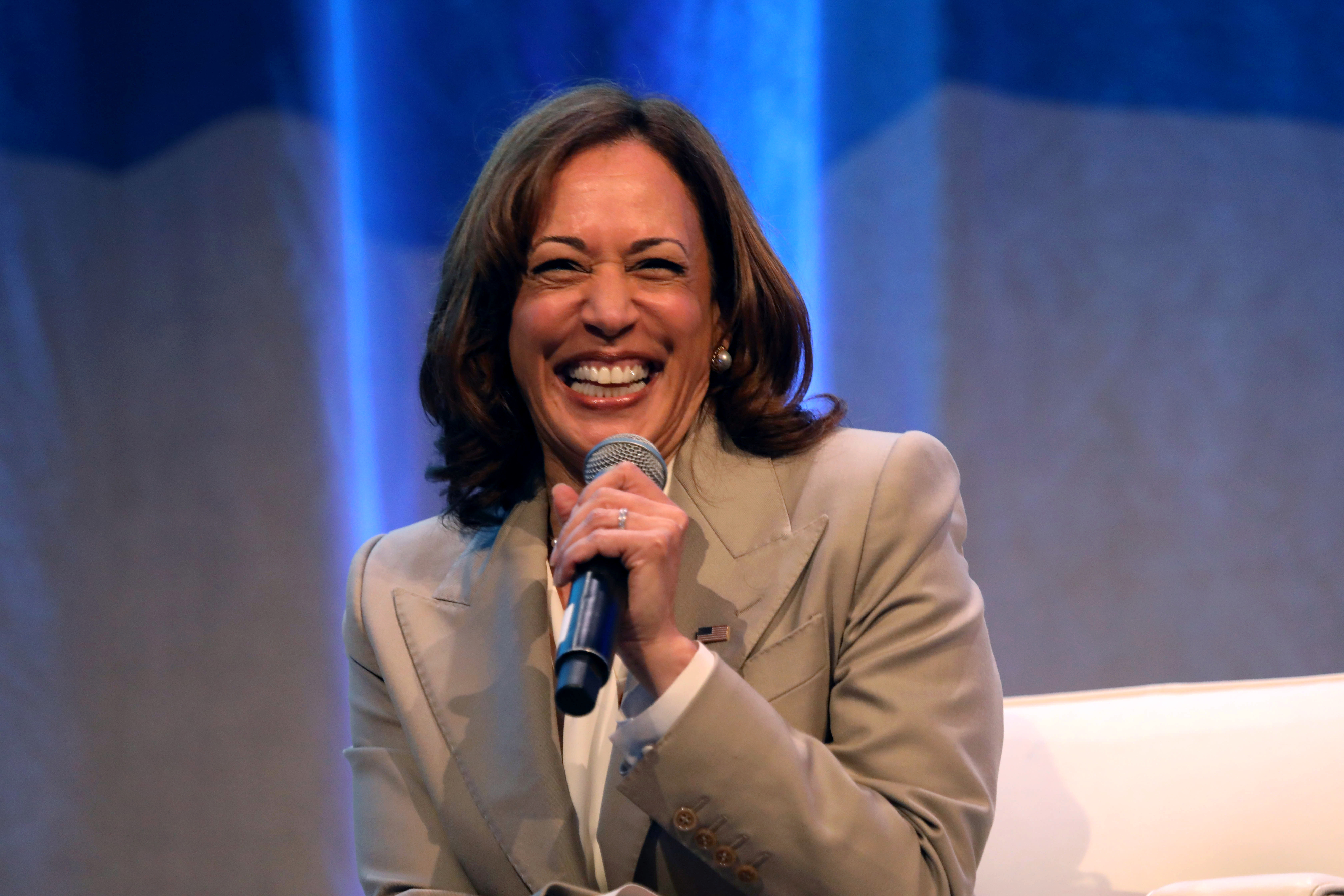 Closeup of Kamala Harris