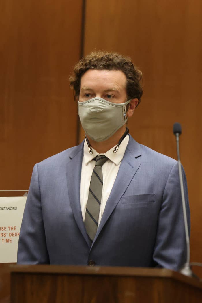 Closeup of Danny Masterson in court