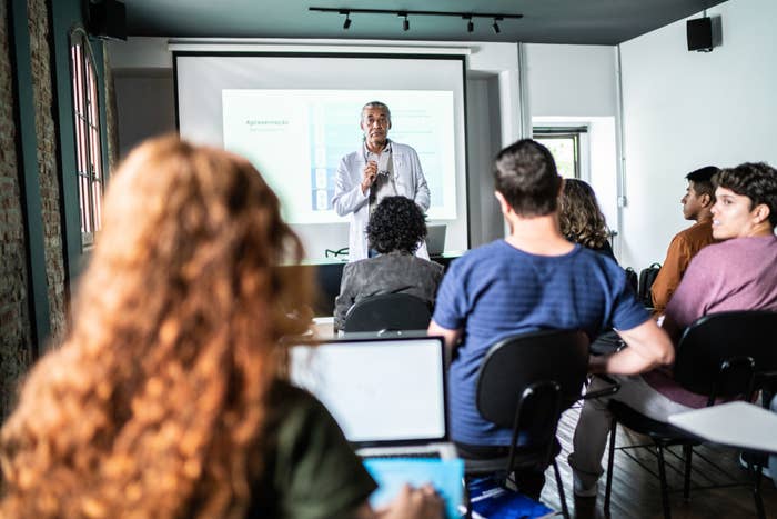 Students in a classroom