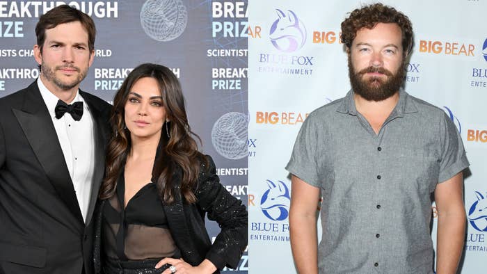 ashton kutcher mila kunis and danny masterson are pictured