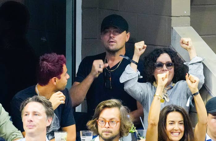 Leonardo DiCaprio in the crowd