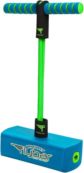 The foam pogo jumper in blue and green