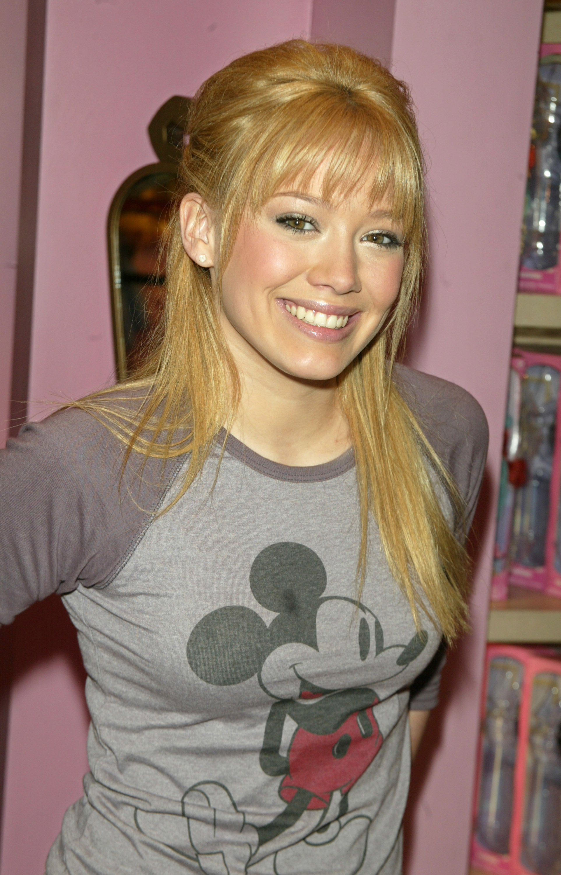 A closeup of Hilary Duff smiling