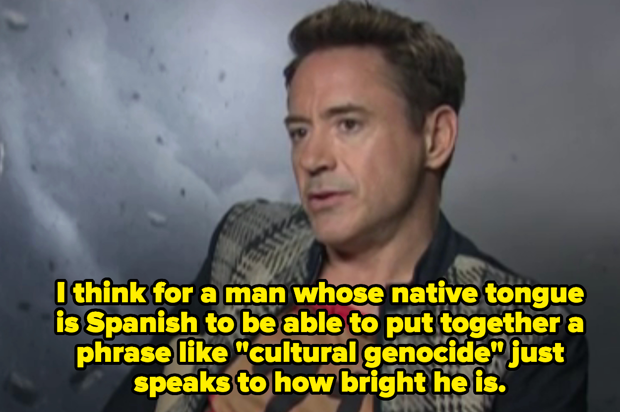 Robert: &quot;I think for a man whose native tongue is Spanish to be able to put together a phrase like &#x27;cultural genocide&#x27; just speaks to how bright he is&quot;