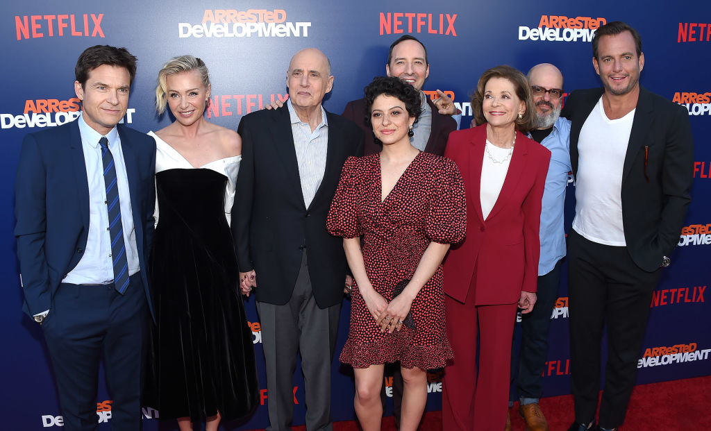 The cast of Arrested Development at a media event