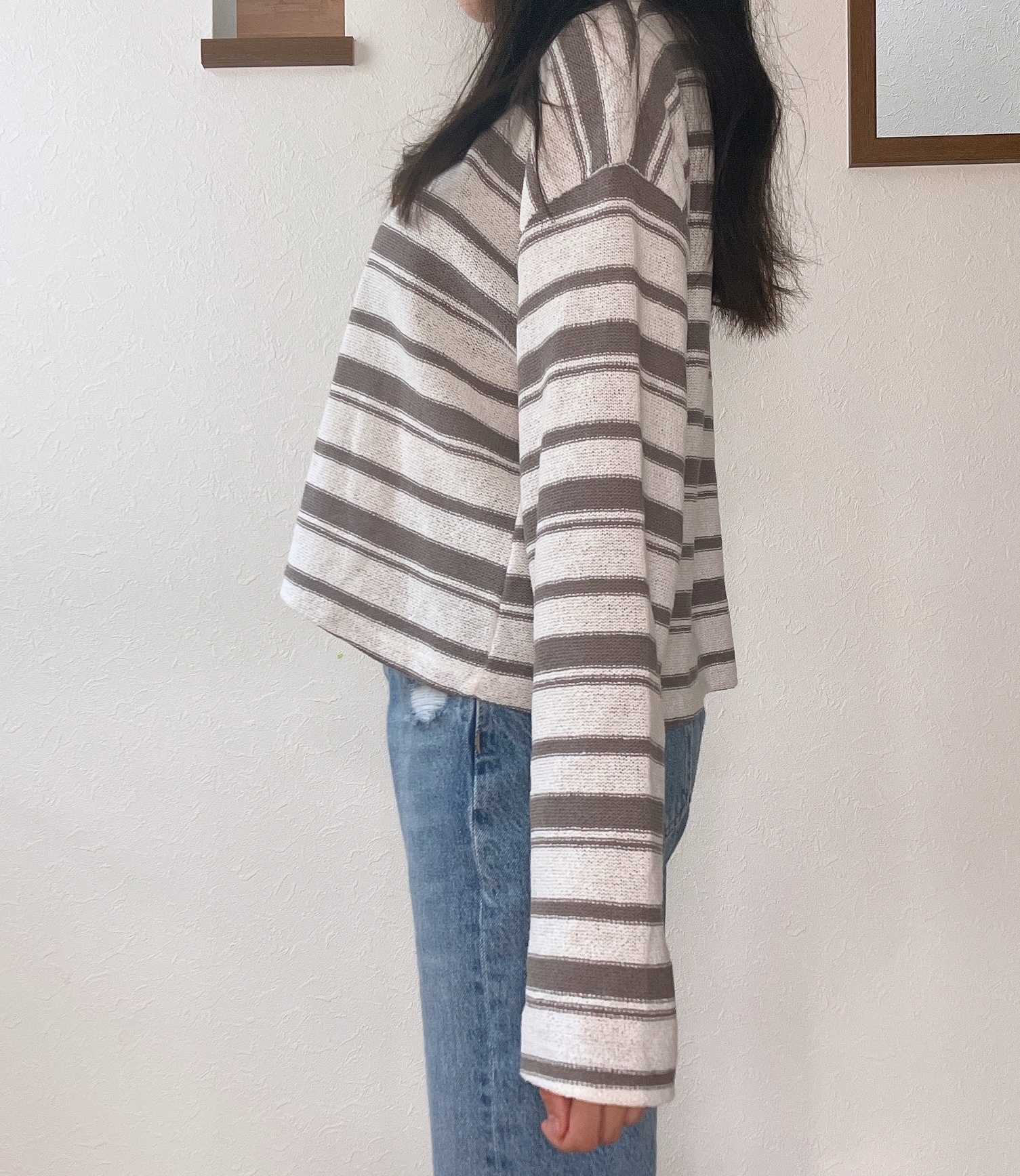 ZARA（ザラ）のおすすめトップス「ストライプ柄ラスティックセーター」