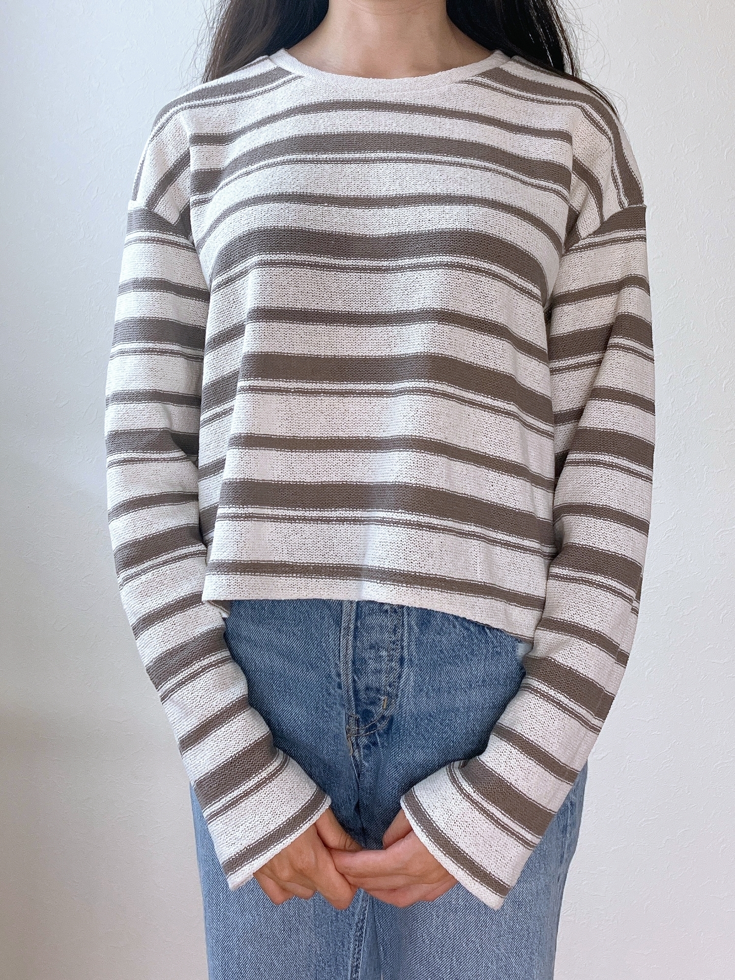 ZARA（ザラ）のおすすめトップス「ストライプ柄ラスティックセーター」